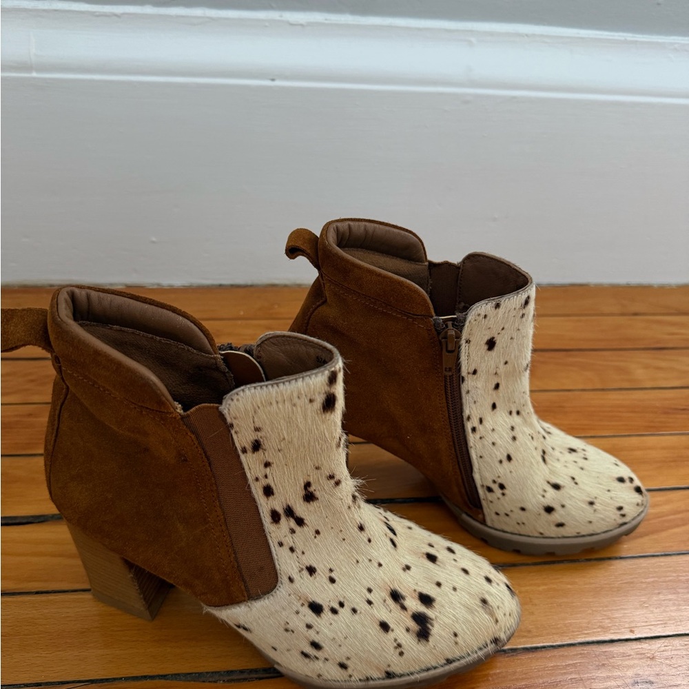 Diba True Cow Hide Ankle Boots